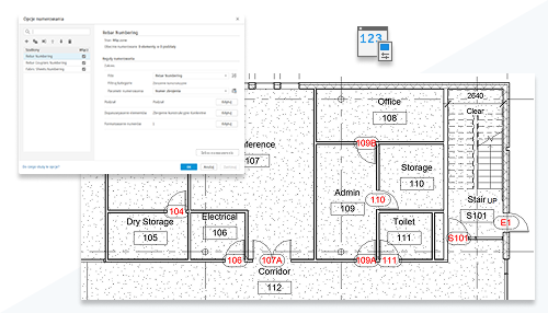 Revit 2027 - numerowanie reguly