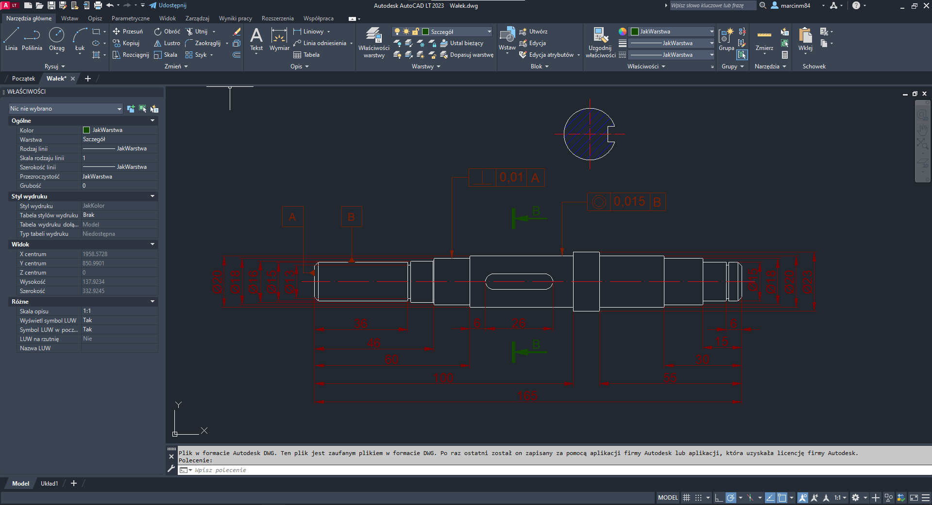 interfejs oprogramowania revit lt